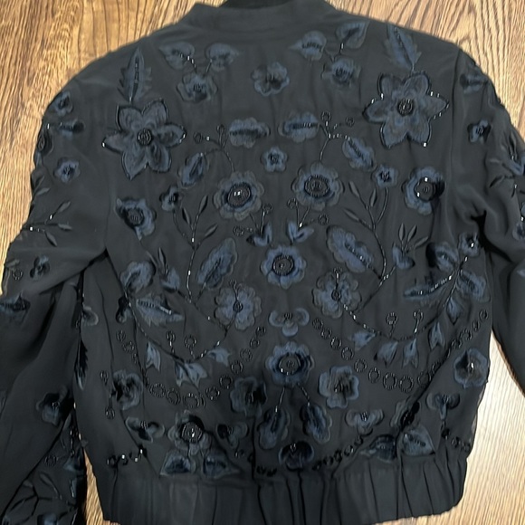 Needle and thread, sequin bomber jacket, size 2 LIKE NEW - Picture 4 of 4
